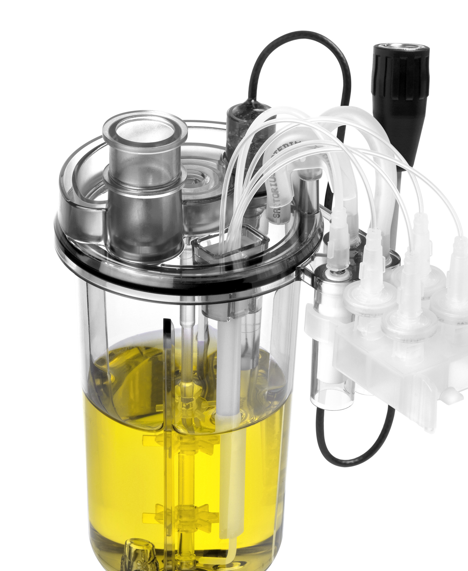Ambr® 250 High Throughput Microbial Vessel with 20 mm Dual Rushton Impeller and Integrated in-line Liquid Filter