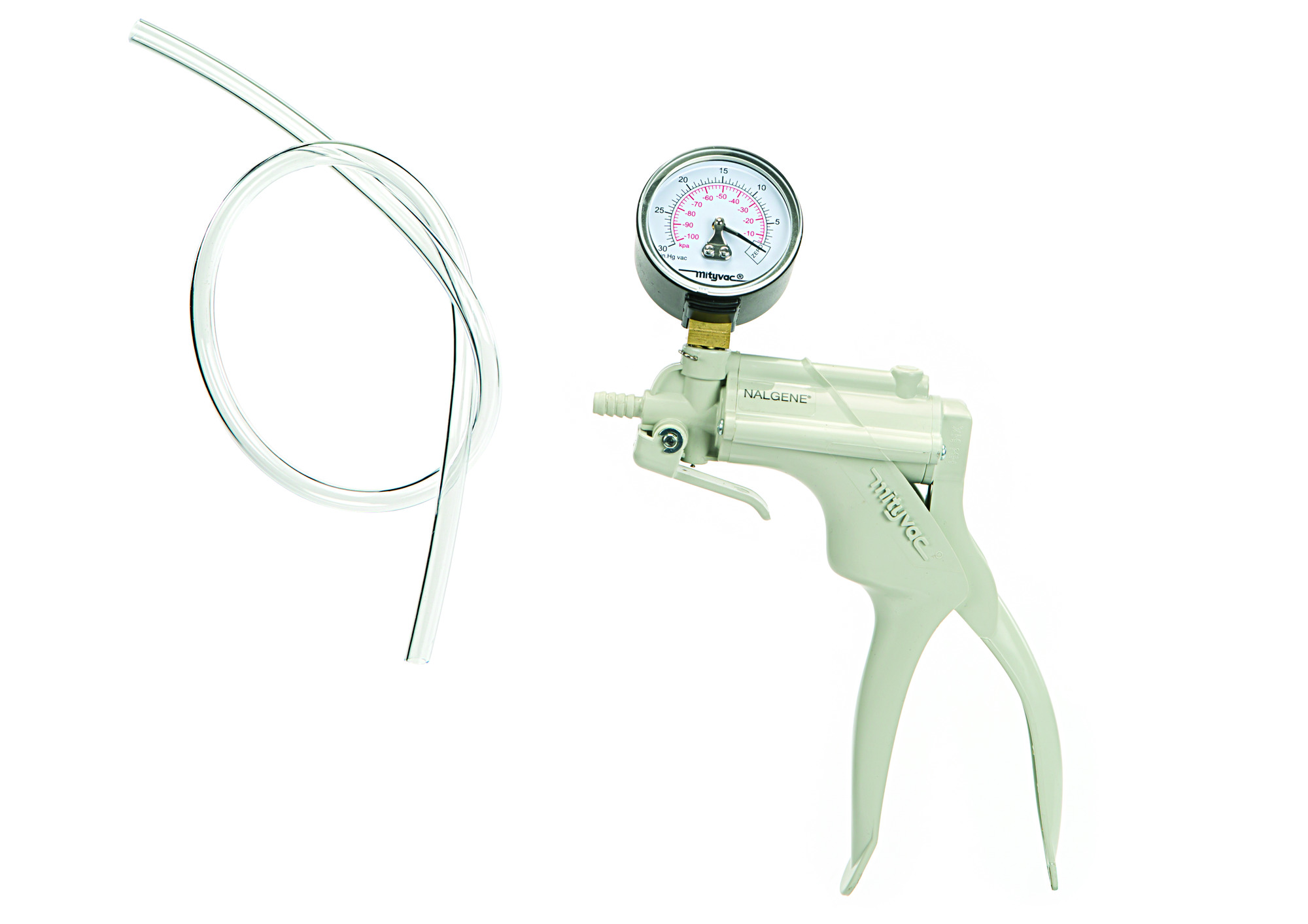 Manual vacuum pump with manometer
