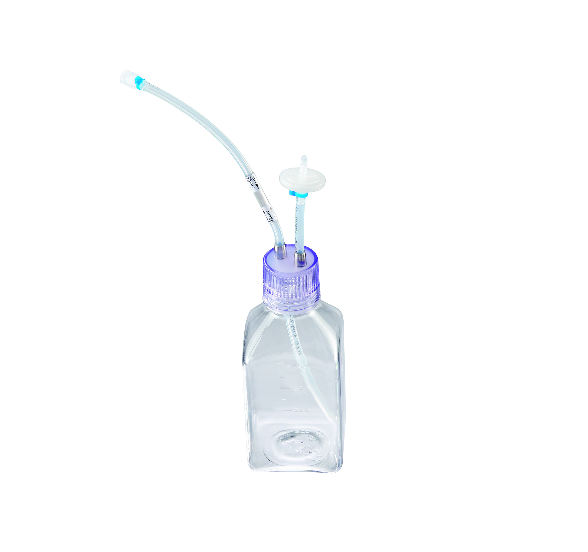 Mycap® - Bottle Assembly - PETG Bottle - GL45 - Series B - TPE (C-Flex®) - No Quickseal® - 2000 mL PETG bottle