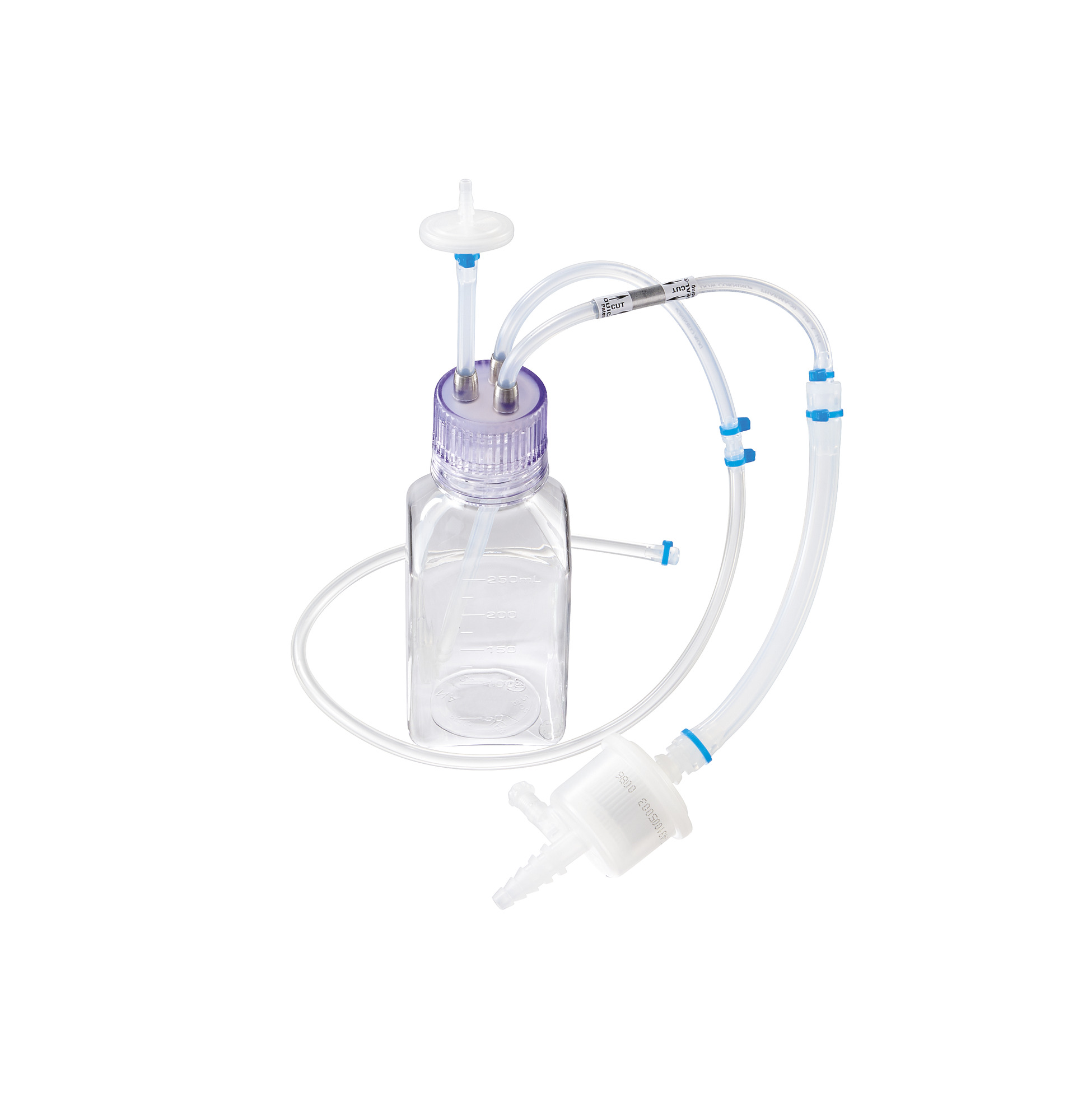 Mycap® Single Bottle - Aseptic Connection by Tube Welding - C-Flex® TPE - 250 mL