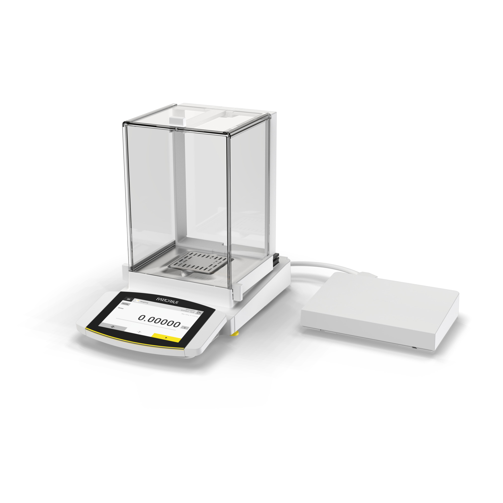 Cubis® II Advanced Semi-Micro Balance with 0.01|0.1 mg readability, max load 60|120 g, manual draft shield and QP99 software package
