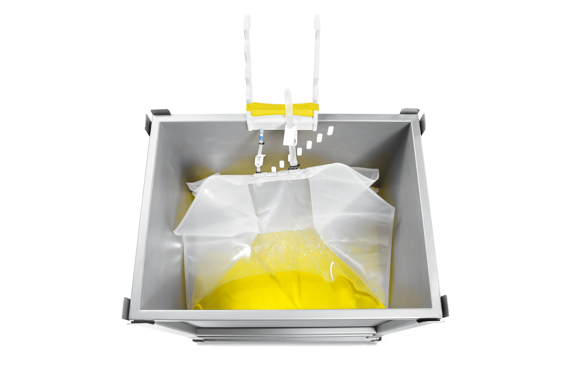 Flexsafe® 3D Bag for Palletank® - 1/2" Opta® - 1/2" Tri-Clamp - 500 L