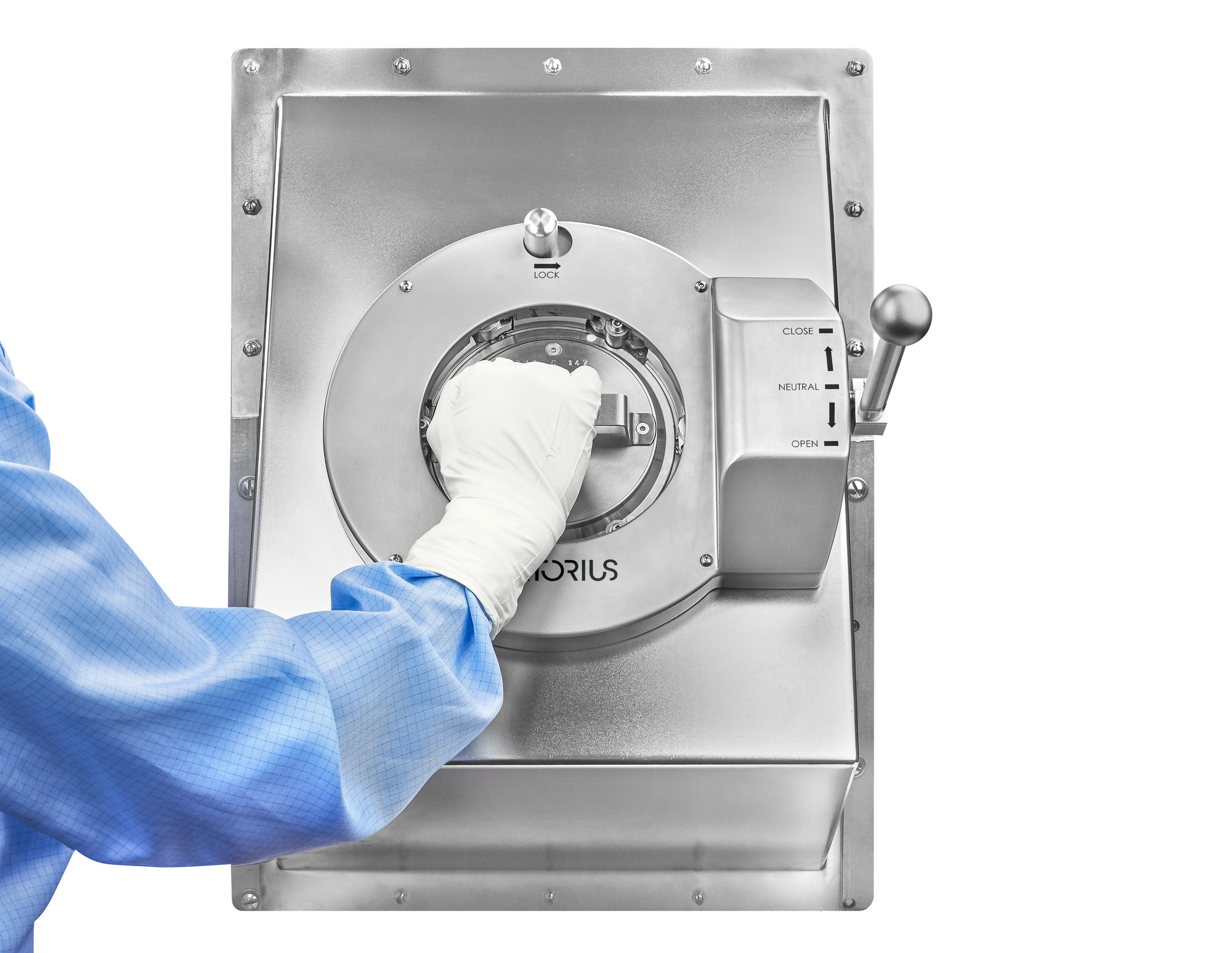 Biosafe® Aseptic Transfer Port - 110 mm - 90° Lever - Inside Right Opening