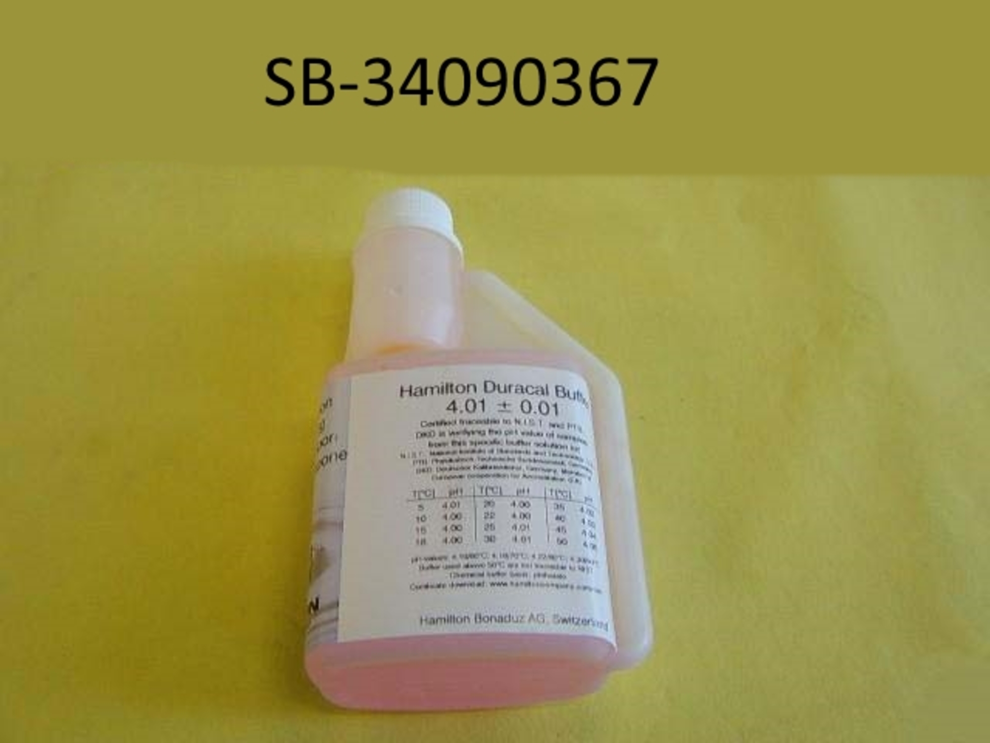 Univessel® Glass - Buffer Solution pH 4, 250 mL Bottle